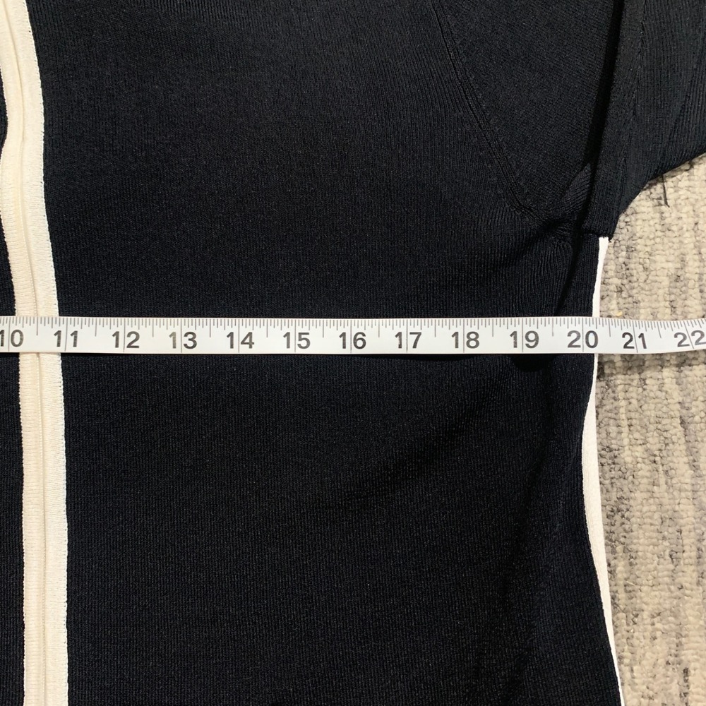 Chico's Black Hoodie with White Trim - Picture 3 of 5